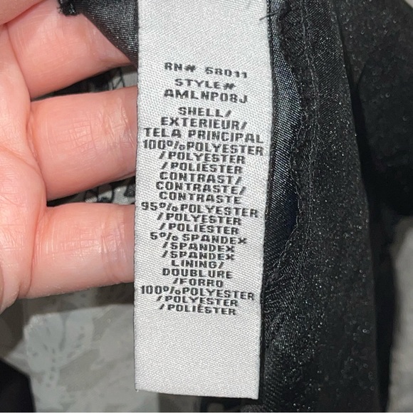 Melrose Social Black Silver Handkerchief Cocktail Party Dress Size 18 - Picture 5 of 13